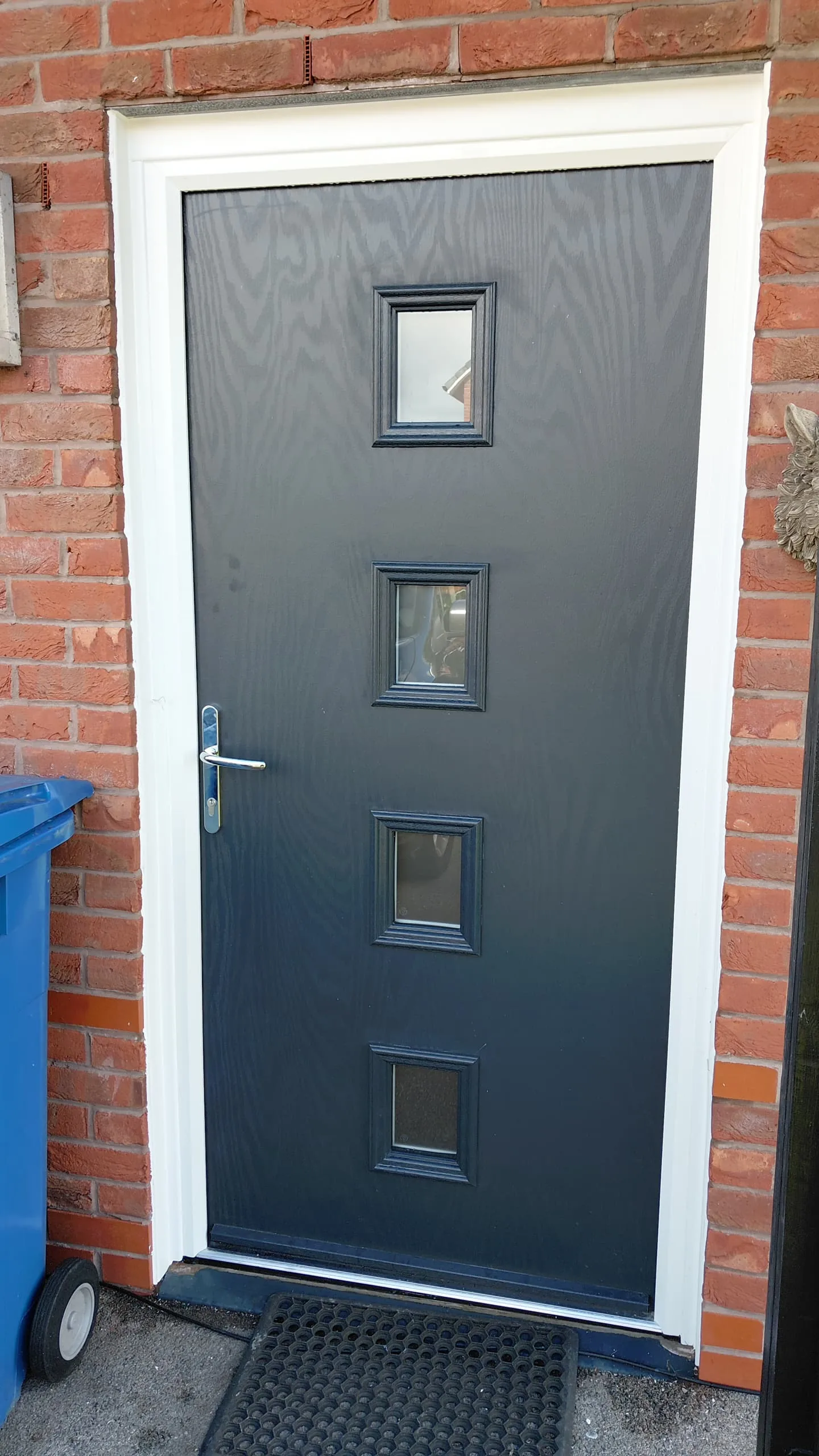 The old uPVC door before it came out